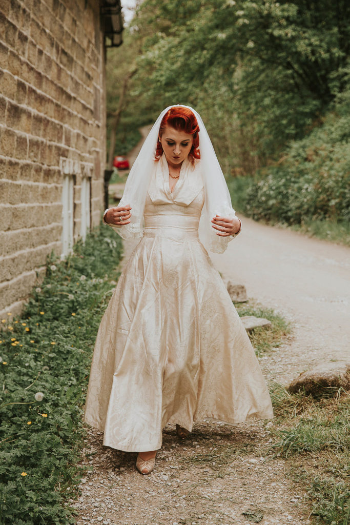 A 1940s vintage wedding and camper van