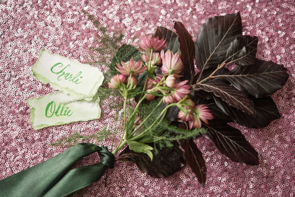 A Pretty Vintage Floral Maximalist Springtime Wedding with vintage china