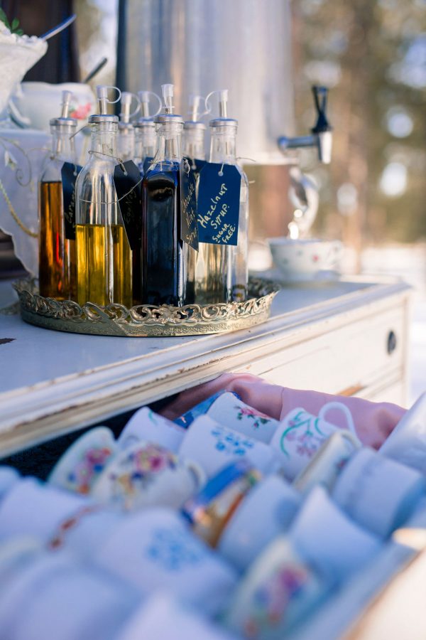 Outdoor Winter Wedding Inspiration with Turquoise and Gold Touches