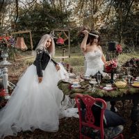 Wonderland Wedding Inspiration with Leather Jackets and Regal Crowns