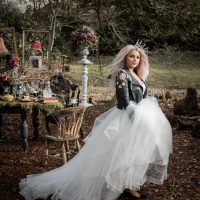 Wonderland Wedding Inspiration with Leather Jackets and Regal Crowns