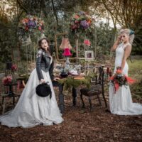 Wonderland Wedding Inspiration with Leather Jackets and Regal Crowns