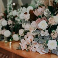 Australian Outdoor Wedding with Bespoke Dress and Rustic Luxe Styling