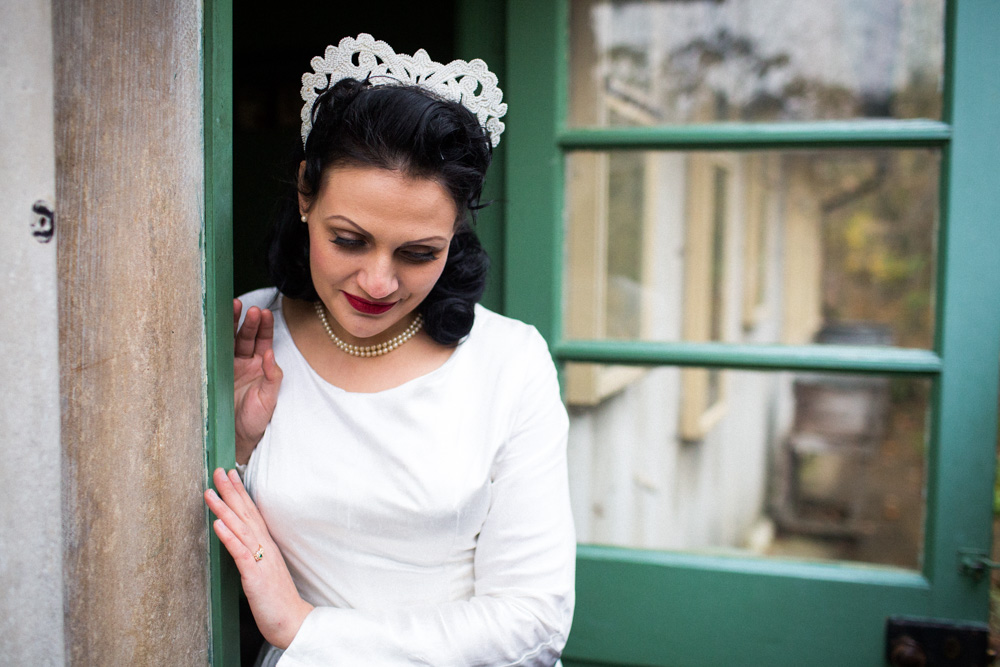 1940's Wedding Inspiration With Regal Crowns and Vintage Styling