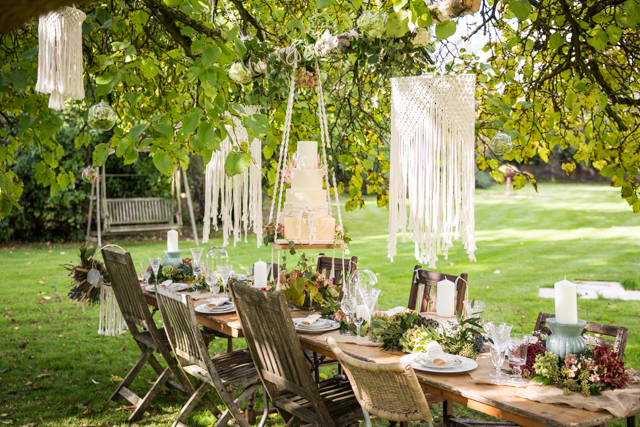 Manor House Wedding With Macrame Styling At The Old Rectory, Gloucestershire