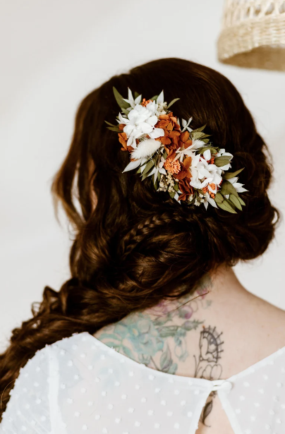 Caramel Terracotta Wedding Ideas hair Accessories