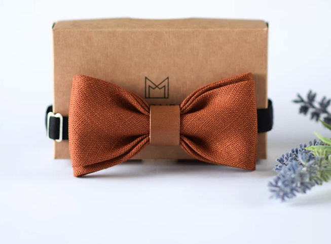 Caramel Terracotta Wedding Ideas Tie Grooms