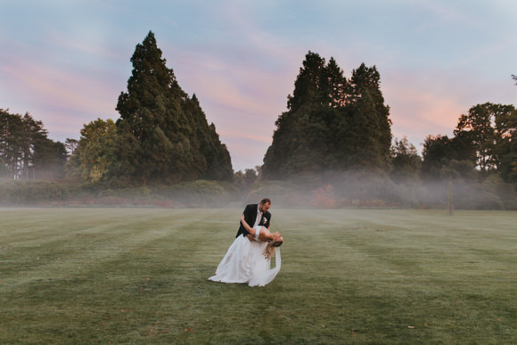 Intimate Wedding With Bespoke Wedding Dress At Ashridge House