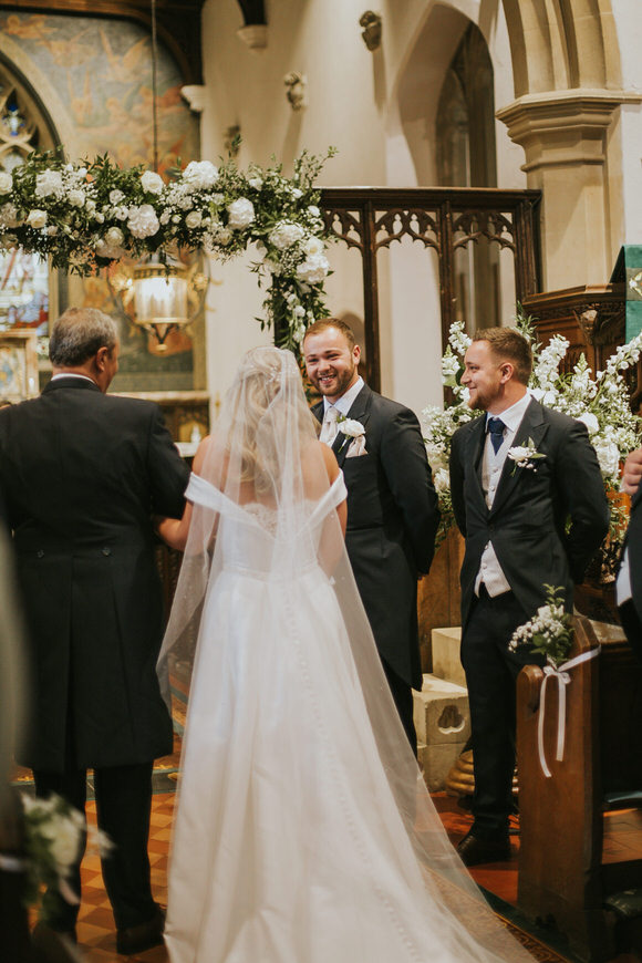 Intimate Wedding With Bespoke Wedding Dress At Ashridge House