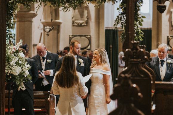 Intimate Wedding With Bespoke Wedding Dress At Ashridge House