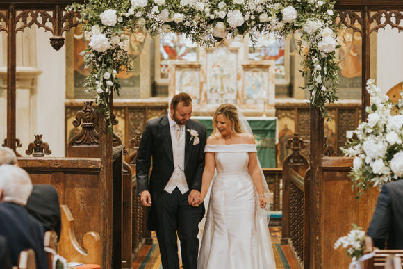 Intimate Wedding With Bespoke Wedding Dress At Ashridge House