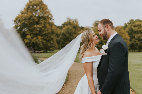 Intimate Wedding With Bespoke Wedding Dress At Ashridge House