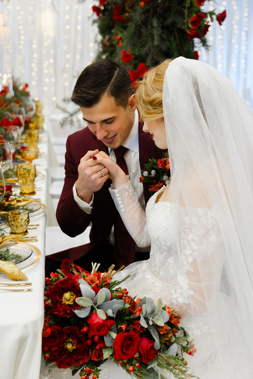 A Very Festive Wedding Day With Modern Styling