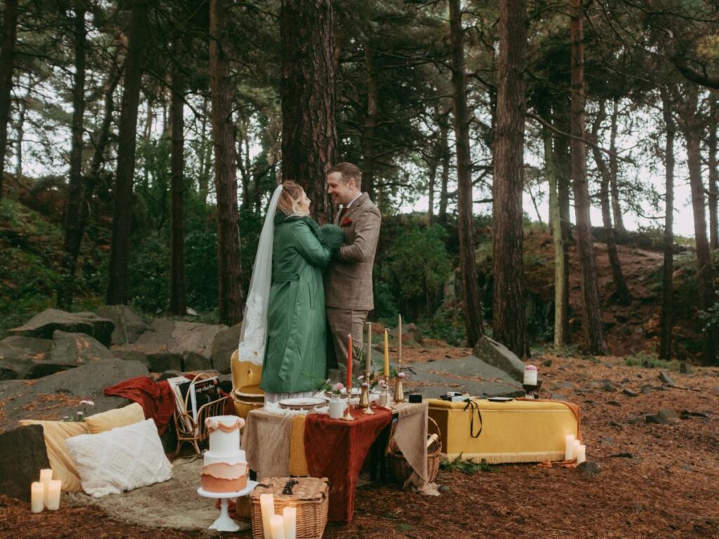 Wildly In Love: A Retro Inspired Wedding Elopement In Lumsdale Waterfalls, Derbyshire