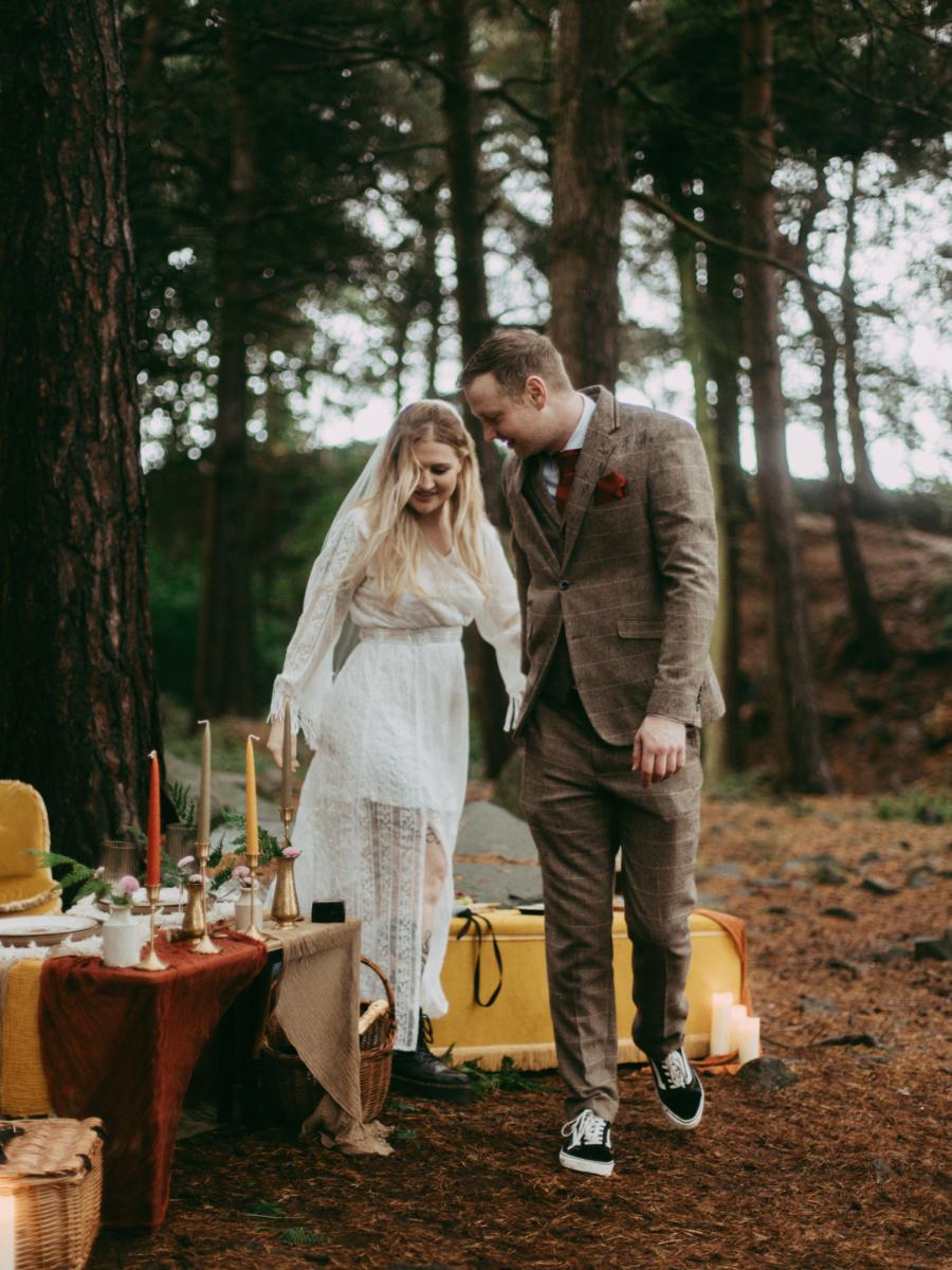 Wildly In Love: A Retro Inspired Wedding Elopement In Lumsdale Waterfalls, Derbyshire