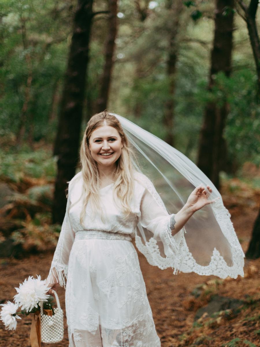 Wildly In Love: A Retro Inspired Wedding Elopement In Lumsdale Waterfalls, Derbyshire