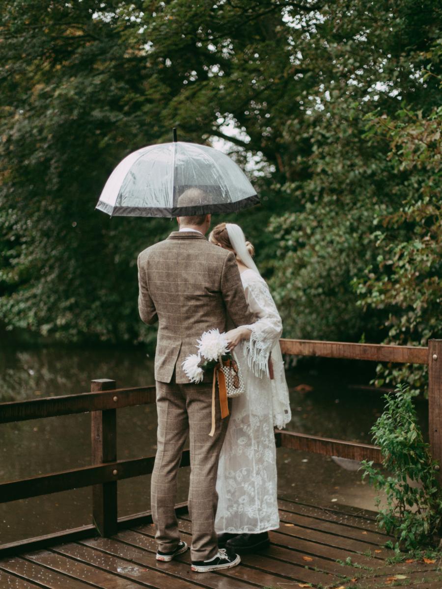 Wildly In Love: A Retro Inspired Wedding Elopement In Lumsdale Waterfalls, Derbyshire