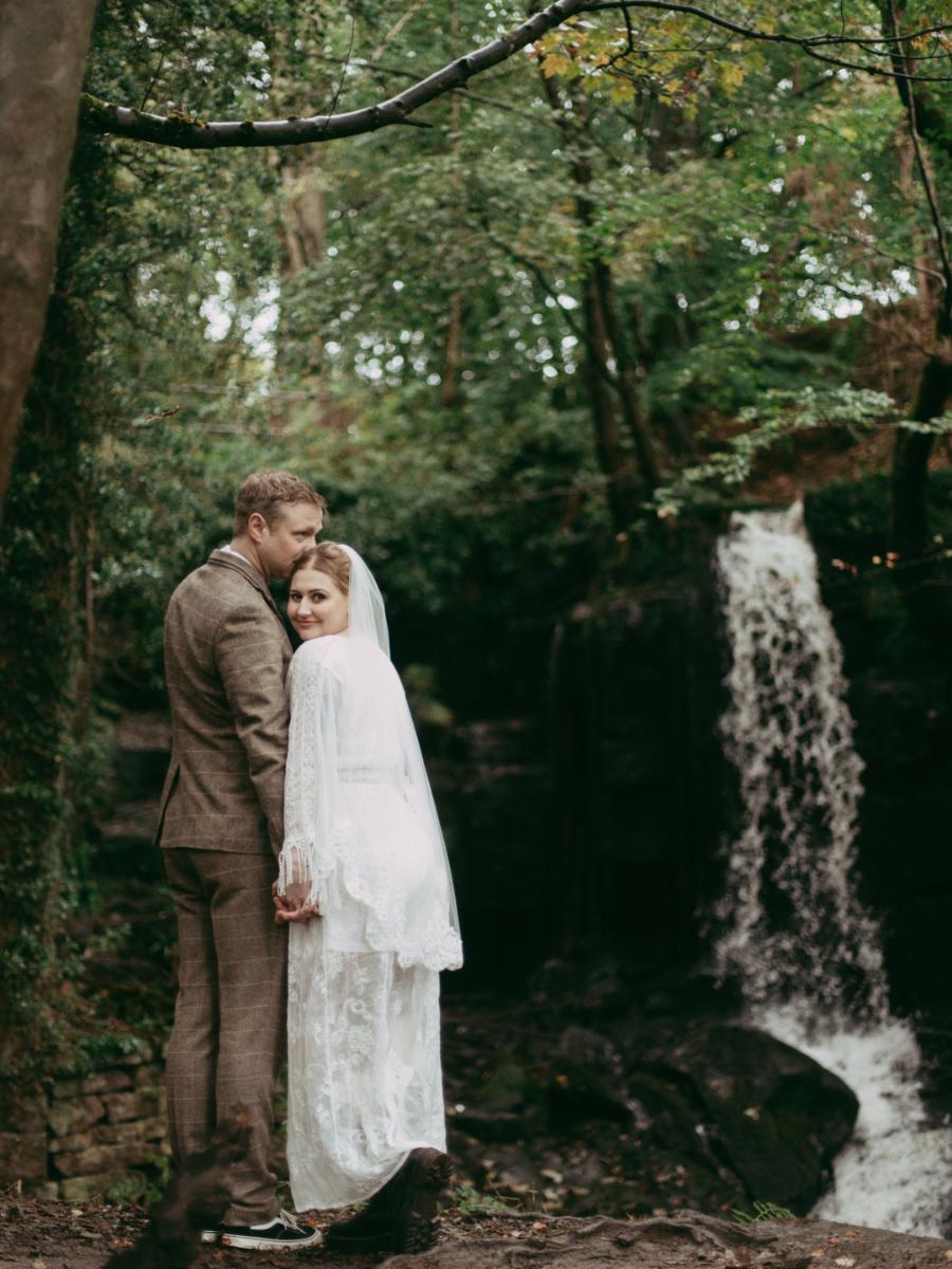 Wildly In Love: A Retro Inspired Wedding Elopement In Lumsdale Waterfalls, Derbyshire