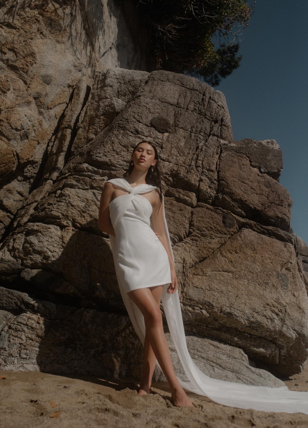 An Empowering Beach Photoshoot With Contemporary Bridal Fashion