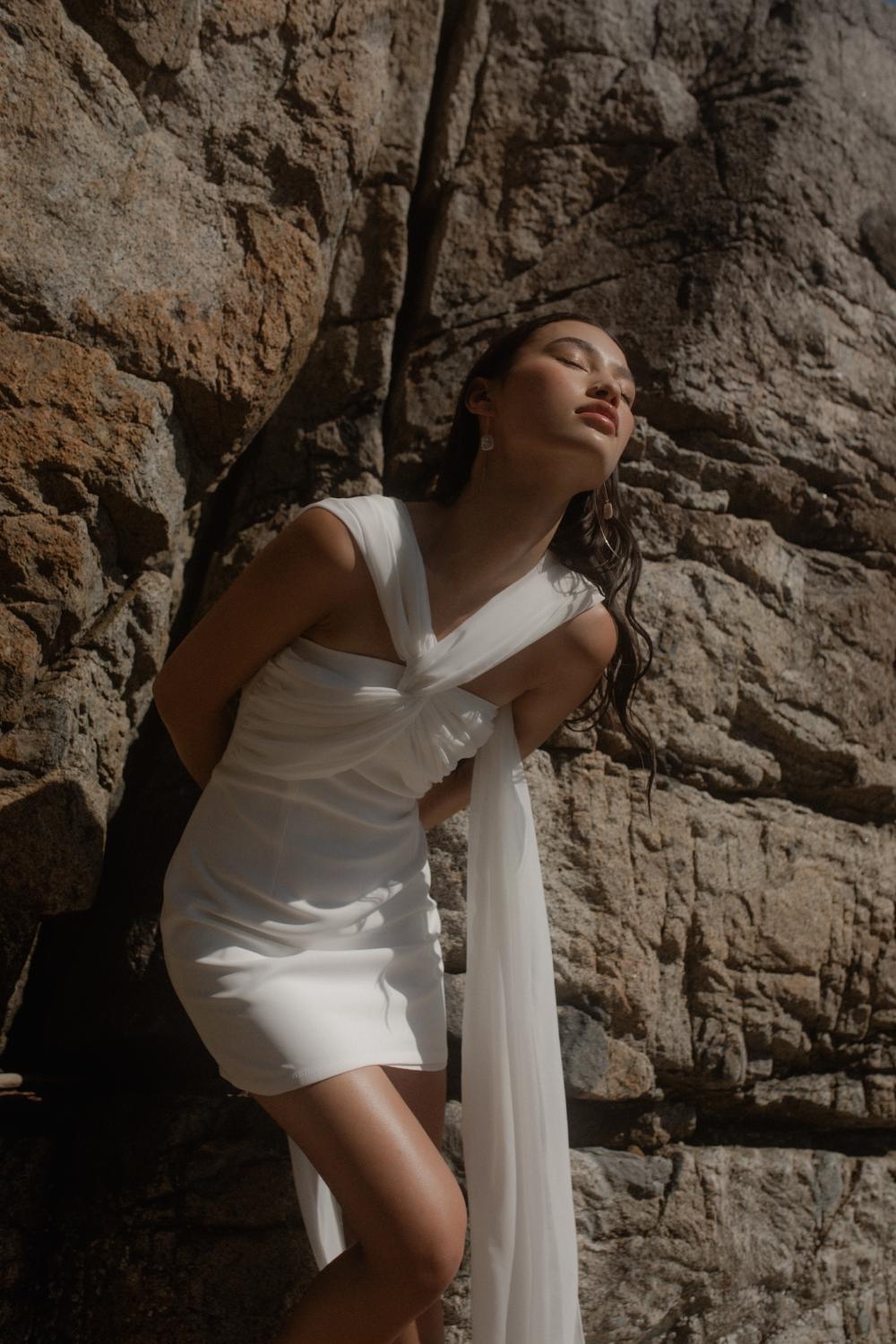 An Empowering Beach Photoshoot With Contemporary Bridal Fashion