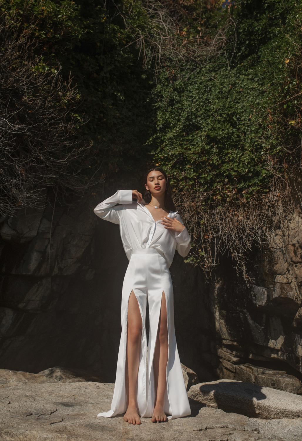 An Empowering Beach Photoshoot With Contemporary Bridal Fashion