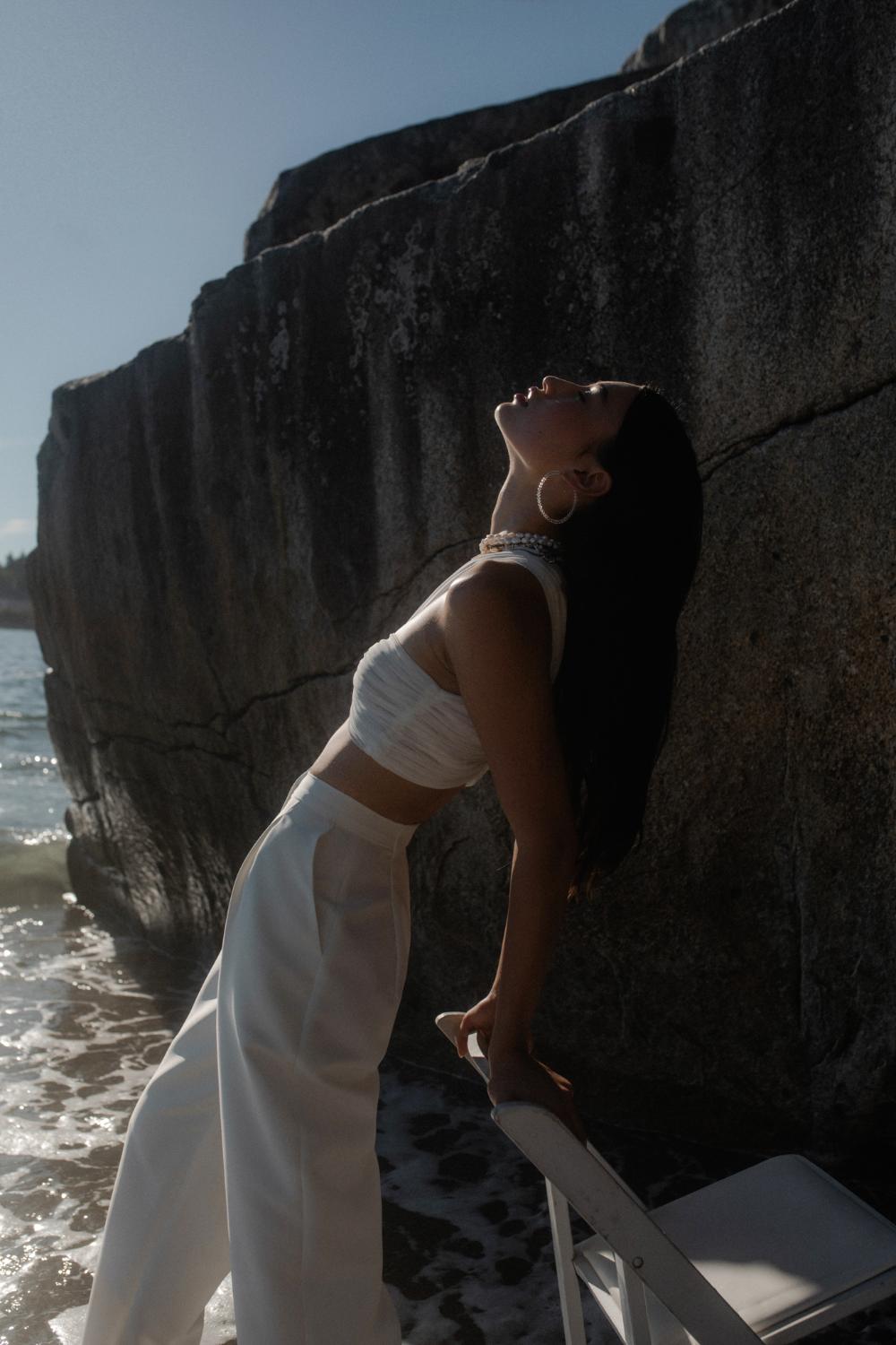 An Empowering Beach Photoshoot With Contemporary Bridal Fashion