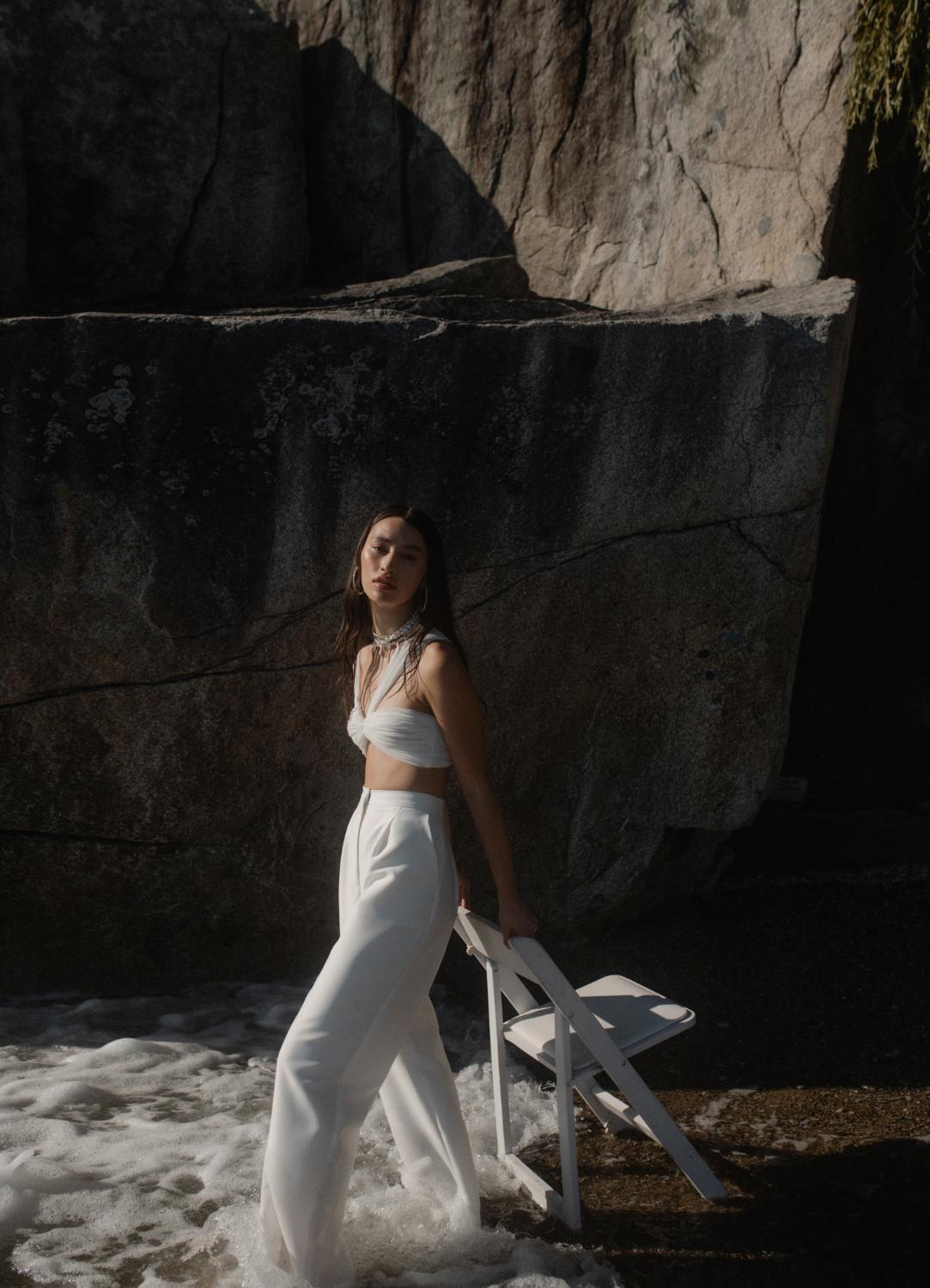 An Empowering Beach Photoshoot With Contemporary Bridal Fashion