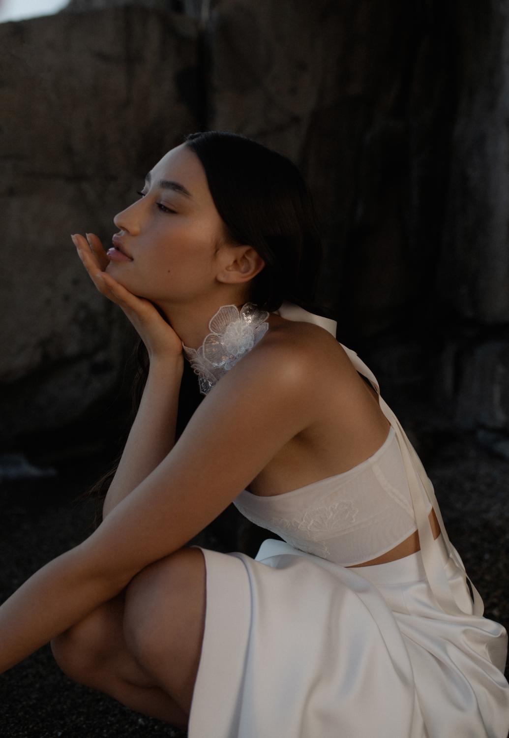 An Empowering Beach Photoshoot With Contemporary Bridal Fashion