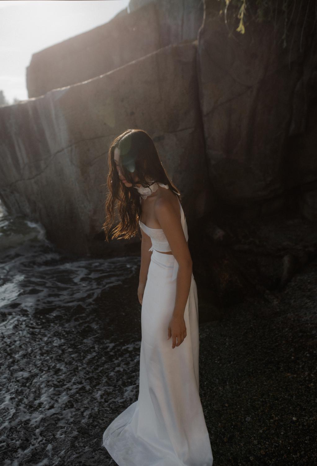 An Empowering Beach Photoshoot With Contemporary Bridal Fashion