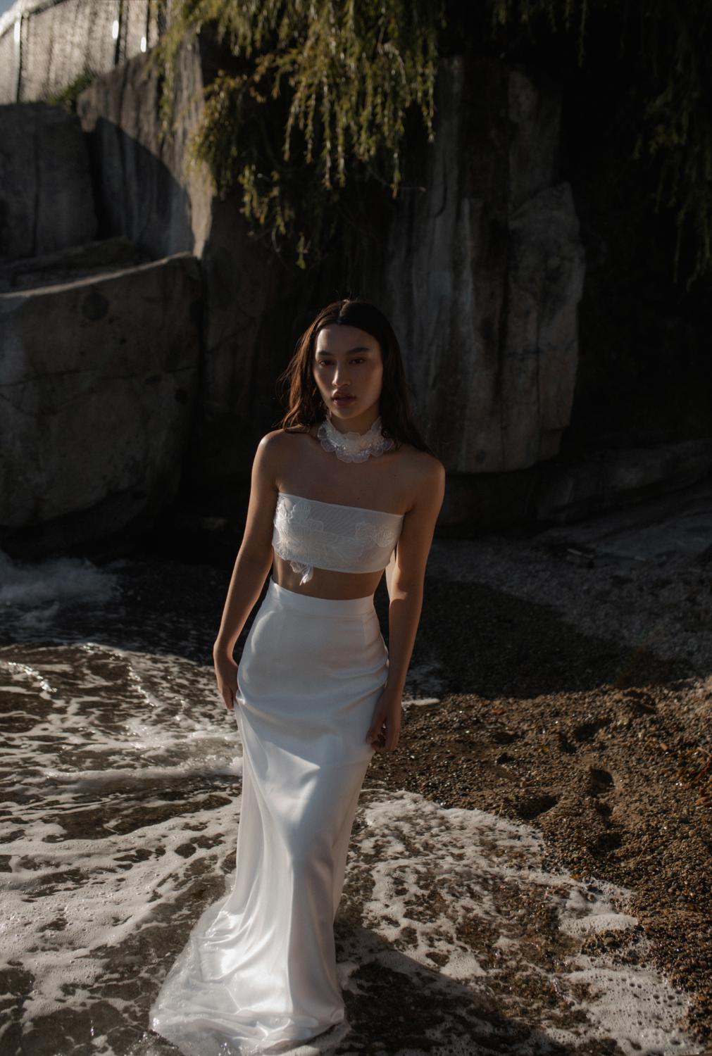 An Empowering Beach Photoshoot With Contemporary Bridal Fashion