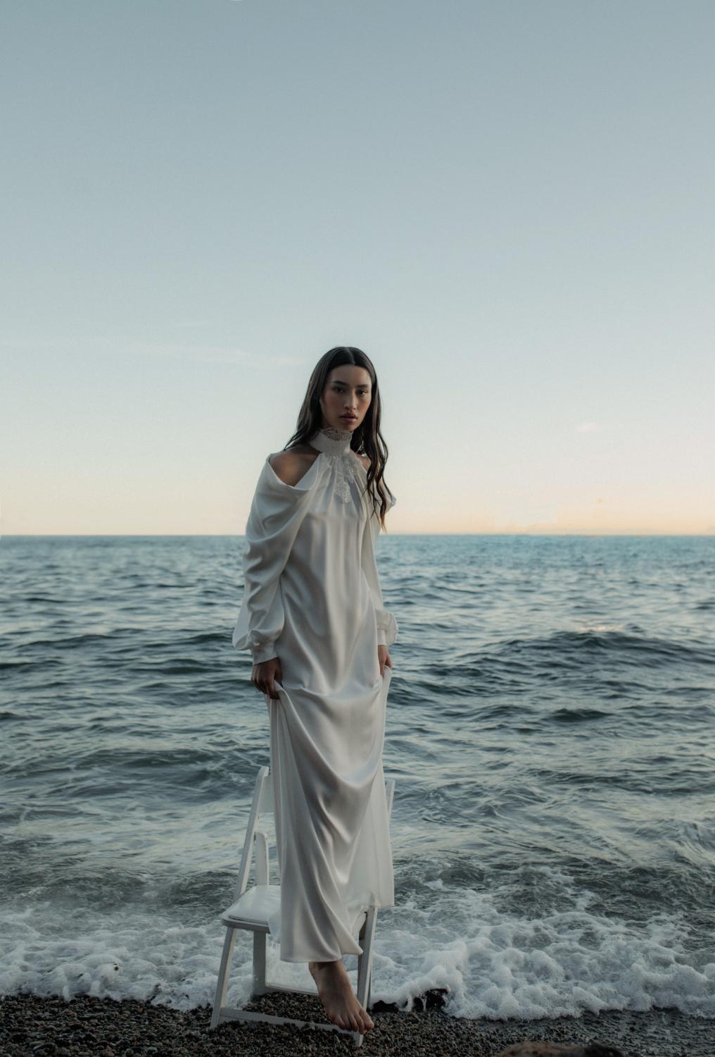 An Empowering Beach Photoshoot With Contemporary Bridal Fashion