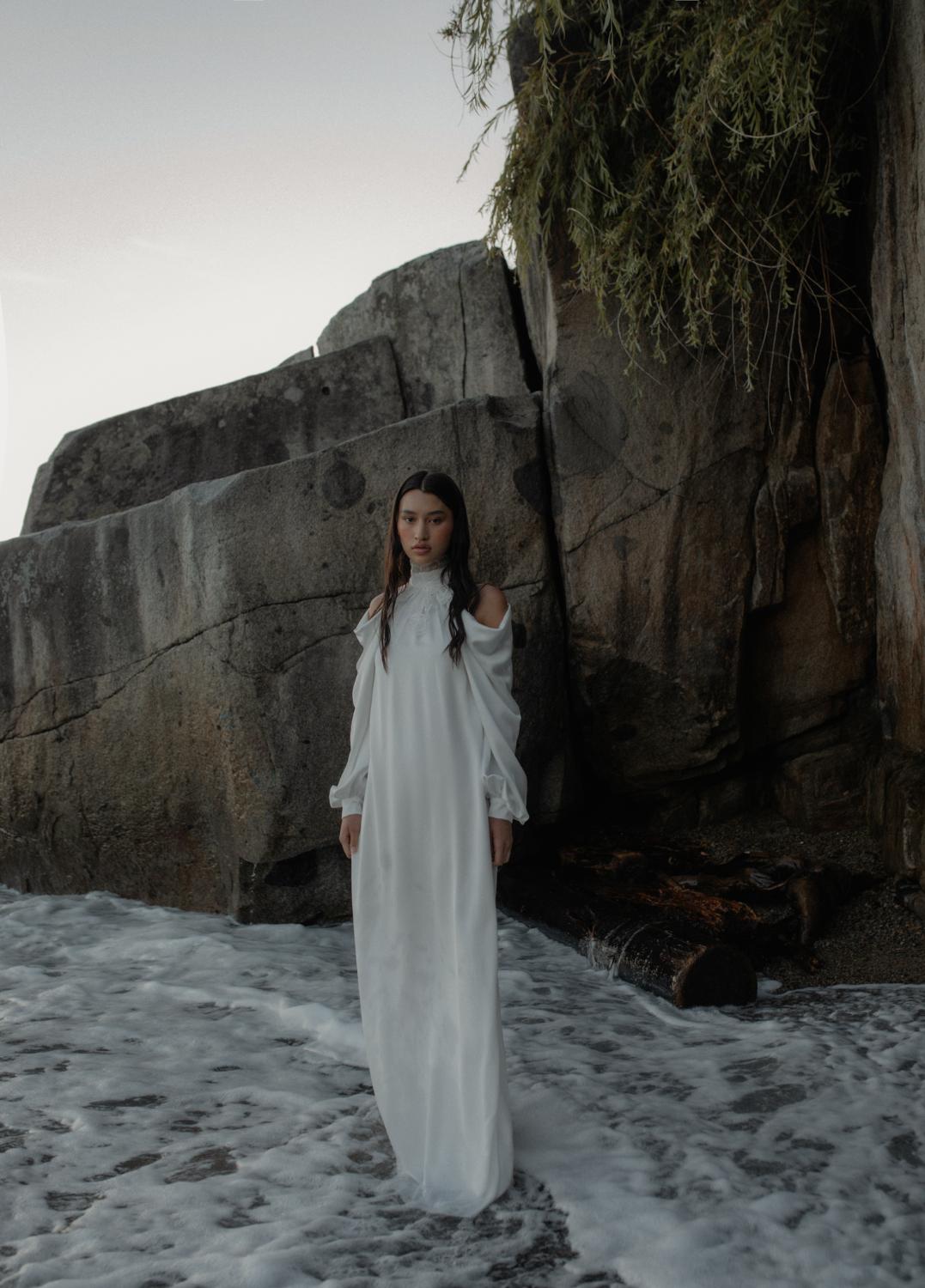 An Empowering Beach Photoshoot With Contemporary Bridal Fashion