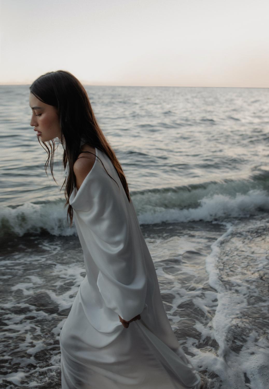 An Empowering Beach Photoshoot With Contemporary Bridal Fashion