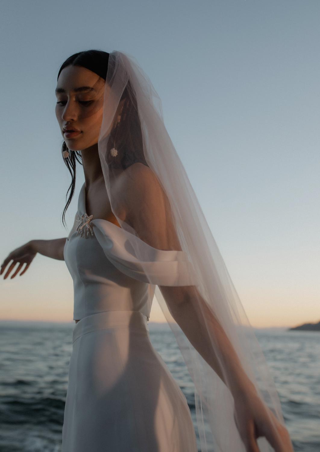 An Empowering Beach Photoshoot With Contemporary Bridal Fashion