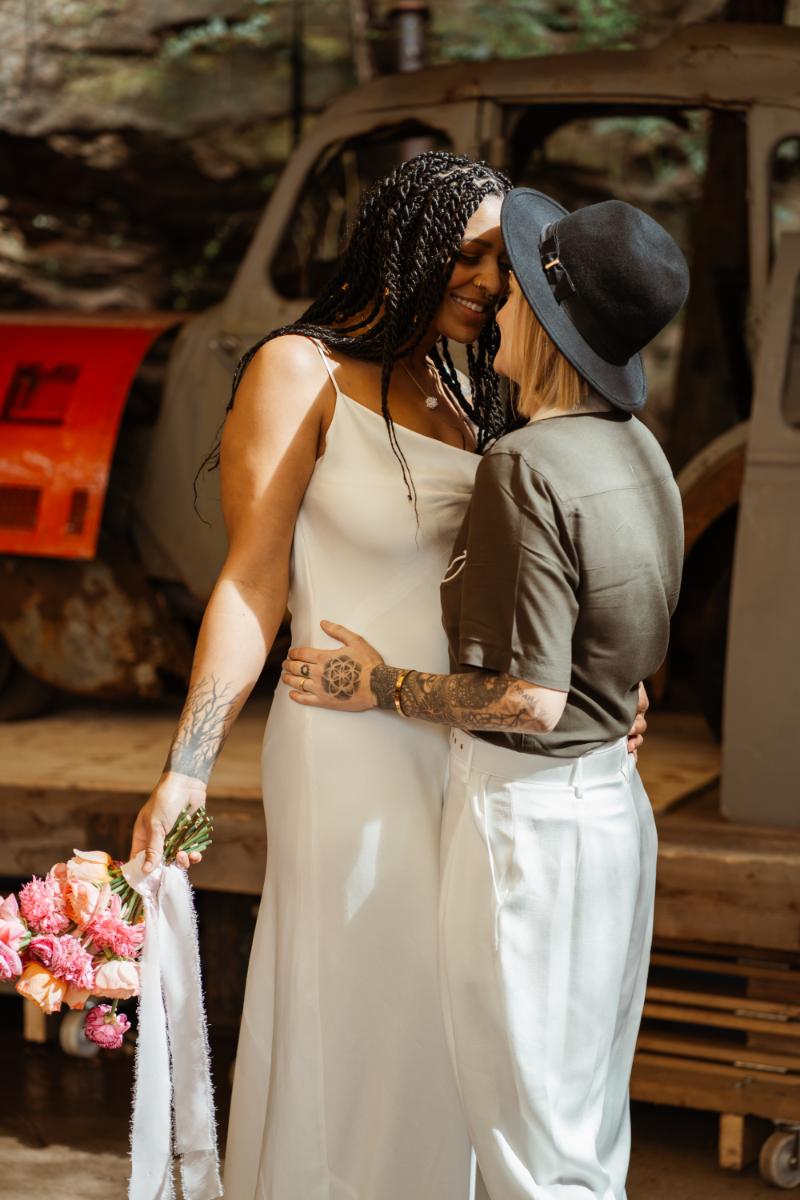 LGBTQ+ Wedding with Vintage Charm at Rockaway Park