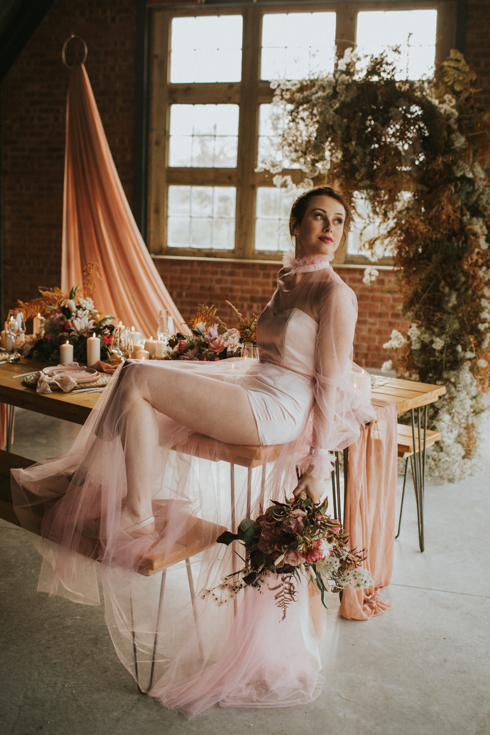 Pink Wedding Dresses That Bring Wicked Glam to Your Big Day