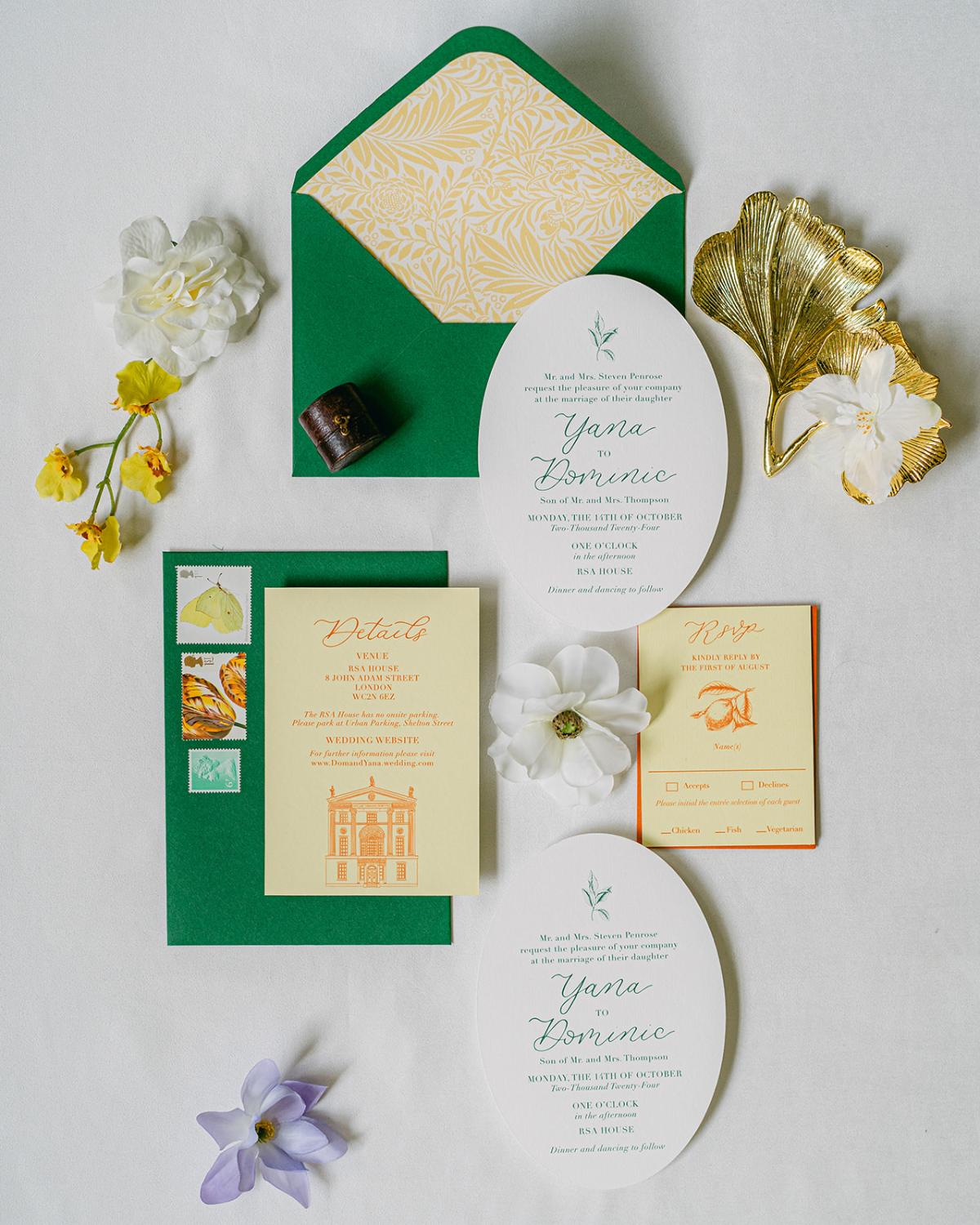 Sustainable Luxury Yellow Wedding At RSA London